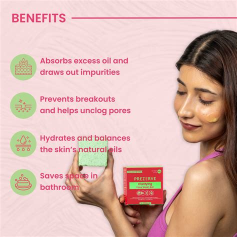 Prezerve Clarifying Face Wash Bar for Oily Skin-Gentle and pH Balanced
