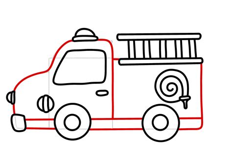 Fire Truck Drawing Image