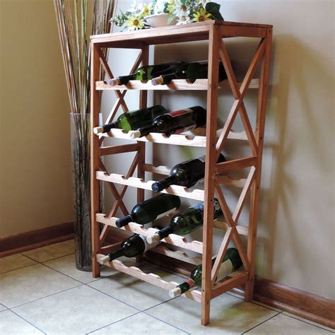 Lavish Home 25-Bottle Freestanding Wine Rack Bottle Holder with ...