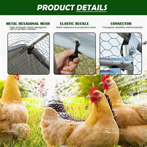 TOLEAD Large Metal Chicken Coop with Tri-Supporting India | Ubuy