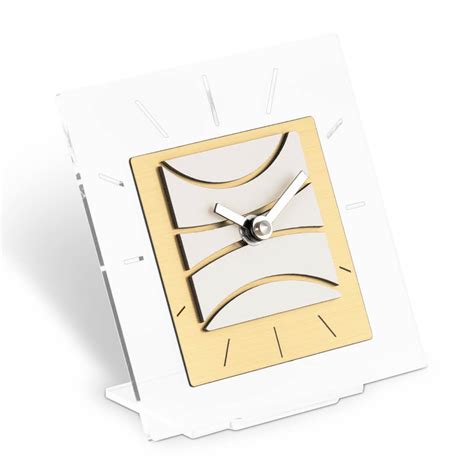 Square Table Clock in Transparent Methacrylate