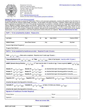 Fillable Online static scs georgetown PART I. To be completed by ...