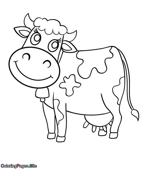 Cow coloring page - Coloring Pages Online