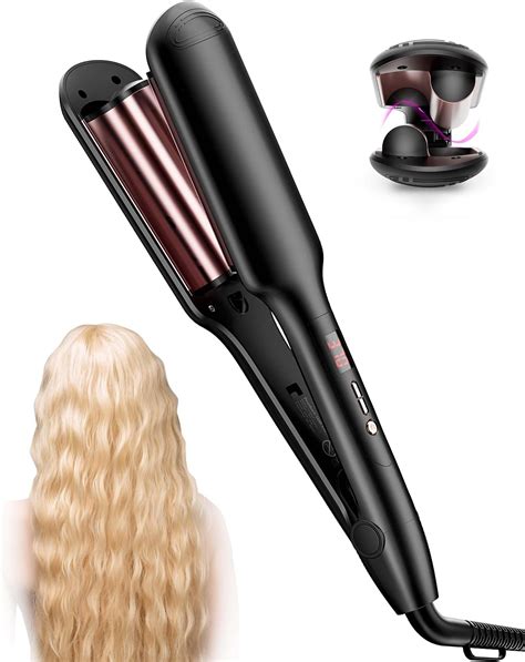 Amazon.com: Hairitage 3 Barrel Curling Iron for Beach Waves and Curls - Ceramic Tourmaline ...