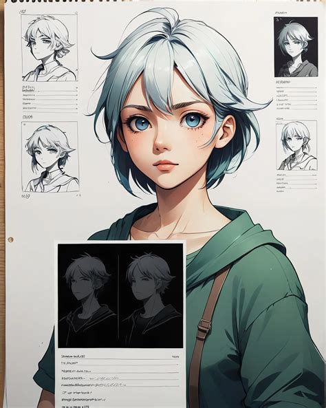 Create a character sheet sketch - Free AI Photo Generator - starryai