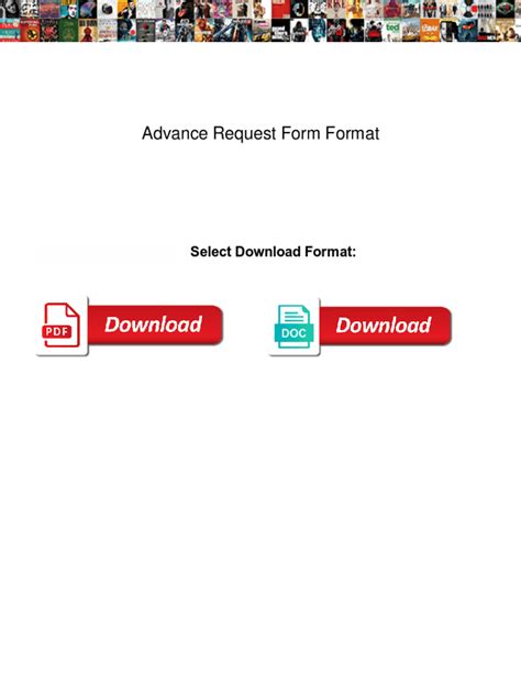 Fillable Online Advance Request Form Format. Advance Request Form ...