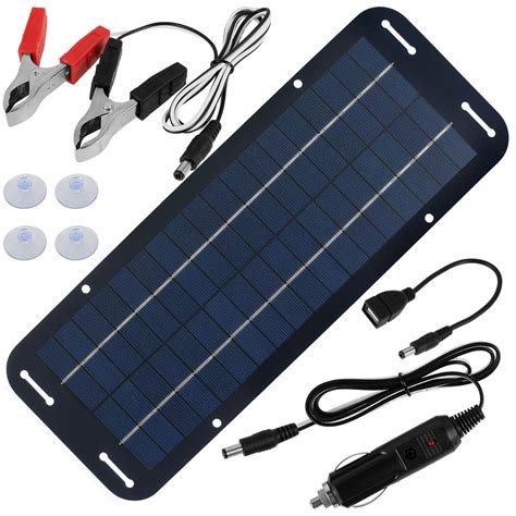 Amazon.com : Solar Panel Kit, 30w 12v Solar Trickle Charger, 14 X 5 inch Portable Solar Powered ...
