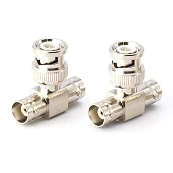 THE CIMPLE CO BNC T Adapter - T-Shaped Coax Splitter - 1 Male Port to 2 ...
