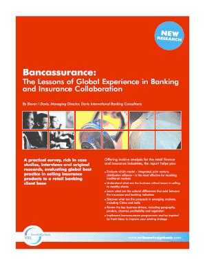 Fillable Online bancassurance the lessons of global experience in ...