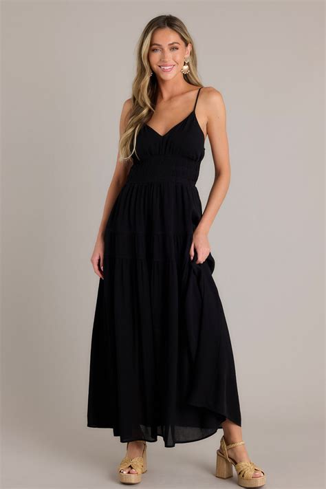 Flowy Black Maxi Dress - Casual Dresses | Red Dress