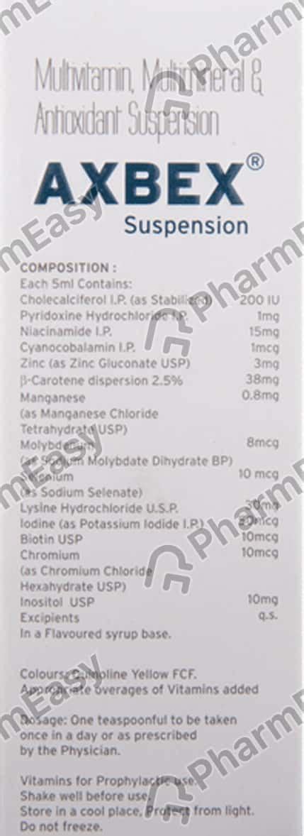 Buy Axbex Bottle Of 100ml Suspension Online at Flat 15% OFF | PharmEasy