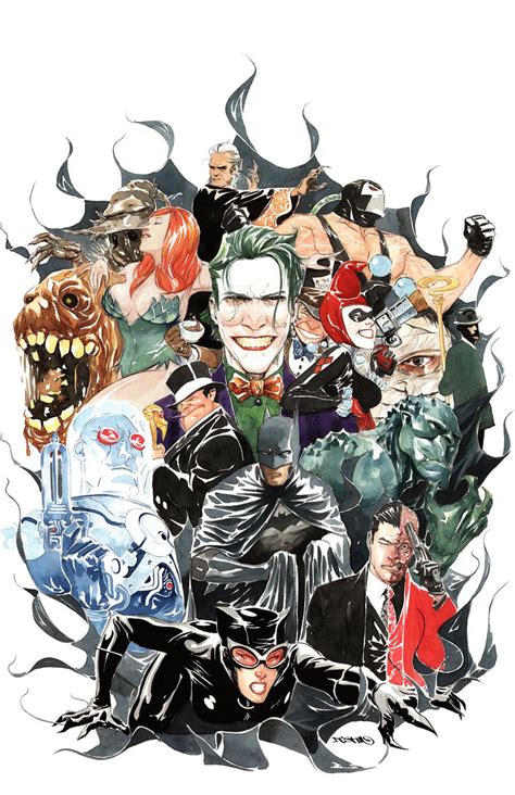 [Artwork] Batman and his rogues gallery by Dustin Nguyen. : r/DCcomics