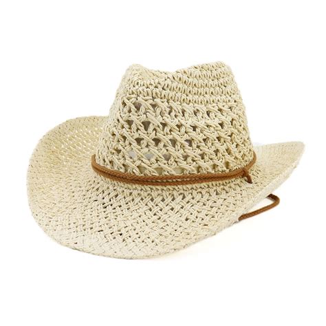 esafio Straw Cowboy Hat Summer Beach Panama Sun Hats | Ubuy India