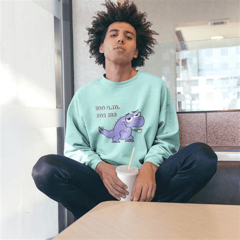 Too AM For Me T-Rex Unisex Sweatshirts, Light Weight – Cute Stuff Co.