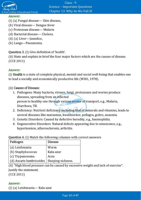 Image result for Class 9 Science Chapter Why Do We Fall Ill