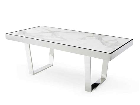 Bonin Rectangular Carrara 78" Dining Table | Rana