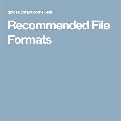 Image result for Recommended File Format