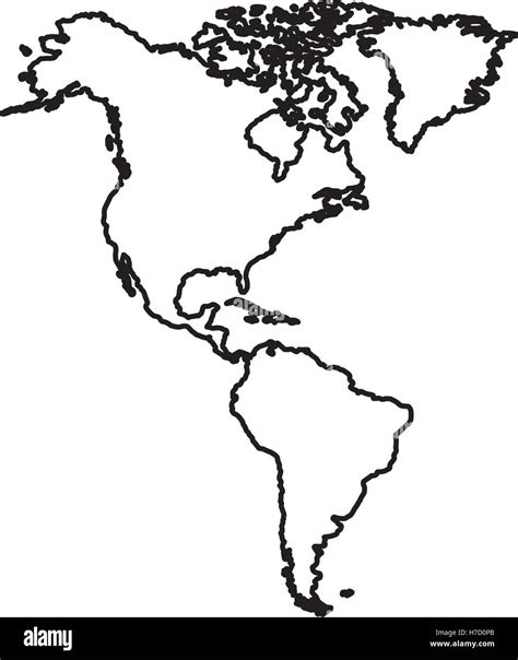 silhouette of america continent icon. world map design. vector Stock Vector Art & Illustration ...