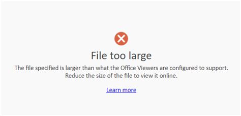 Image result for File Too Large Error