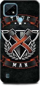 WallCraft Back Cover for Realme C21, RMX3201 EMBLEM, TRUE MAN, BLACK ...