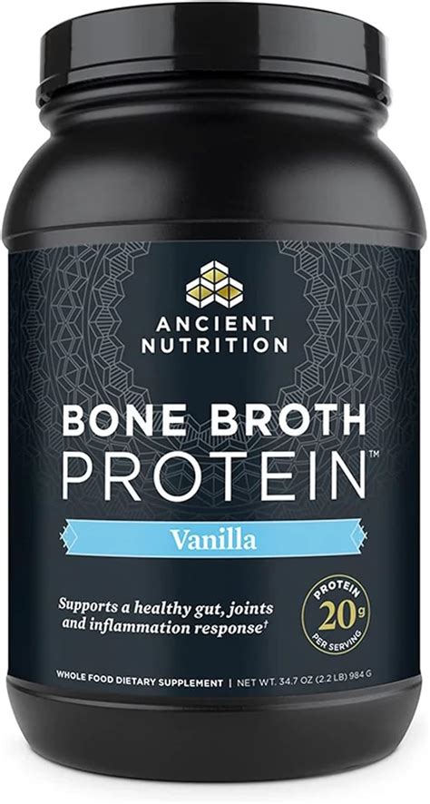 Buy Ancient Nutrition Protein Powder Made from Real Bone Broth, Vanilla ...