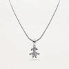 Sparkling Girl Charm Pendant Chain