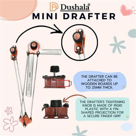 DUSHALA Mini drafter (Red) for Engineering drawing / Professional ...
