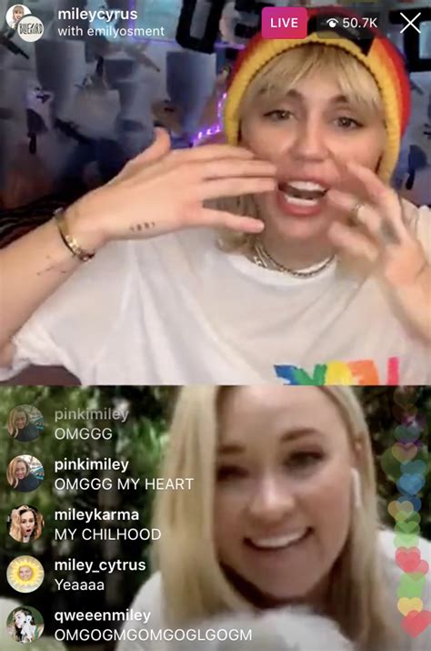 Miley Cyrus And Emily Osment Reunited On Instagram Live