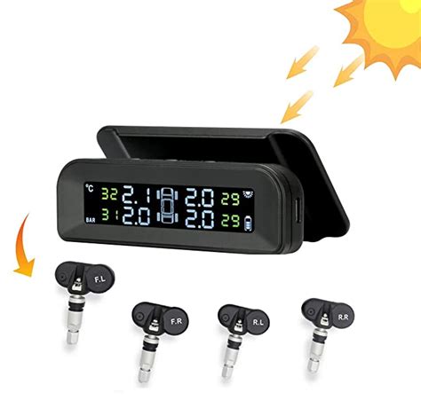 Skyshop®C260 Internal (Voice Alert) (Type-C) USB/Solar TPMS (Car Tyre ...