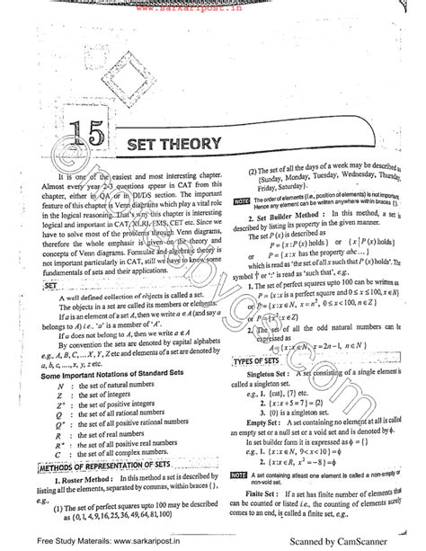 Image result for Set Theory Notes