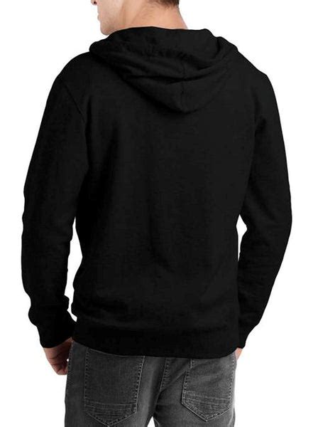 Black Hoodie Sweatshirt Jacket for Men-Lazychunks.com