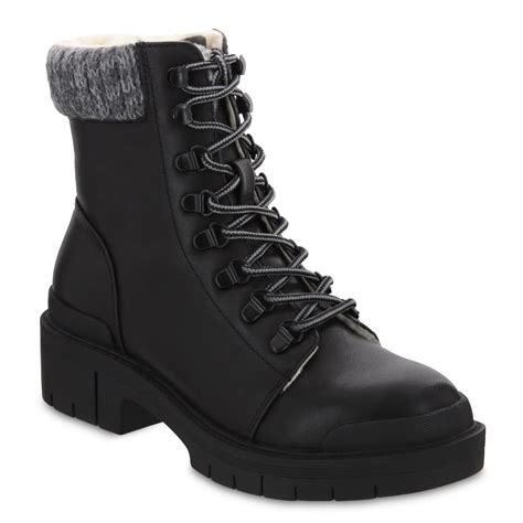 MIA Women's Wyn Faux Shearling Lined Lace Up Boot - Walmart.com
