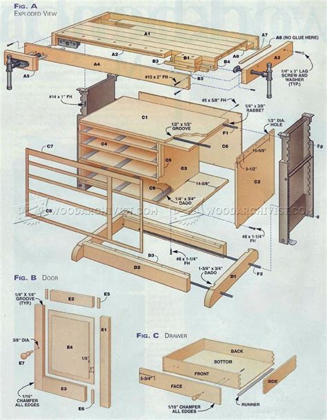 Adjustable Workbench Plans • WoodArchivist