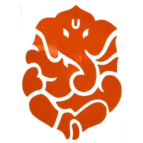 AFH Beautiful Lord Ganesha Orange Decorative Motorcycle Design Sticker ...