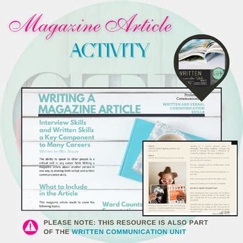 Image result for Writing a Magazine Article Example