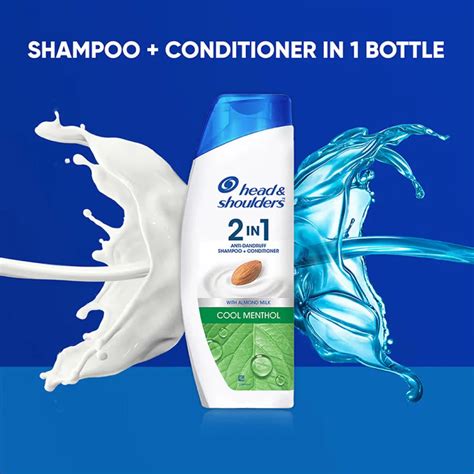 Head & Shoulders Cool Menthol 2-in-1 Anti-Dandruff Shampoo + Condition ...