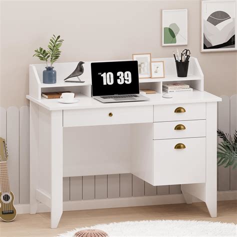 Image result for White Computer Desk Amazon
