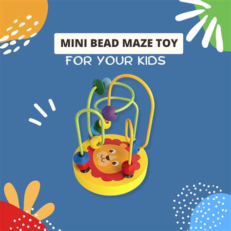Wooden Mini Bead Maze Toy Assorted Colors: Engaging Fine Motor Skill D ...