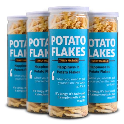 Omay Foods Roasted Potato Flakes (Aloo Laccha), 50g Jar (Pack of 4 ...