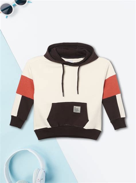 Buy Boys Colourblock Hooded Sweatshirt Online at just Rs. 799.0 ...