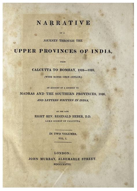 Bishop Heber's Narrative, Vol. 1 and 2; First Ed. – Artisera