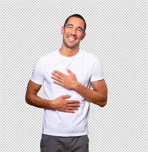 Happy young man laughing | Premium PSD