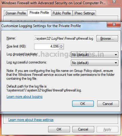 How to Enable and Monitor Firewall Log in Windows PC - Hacking Articles