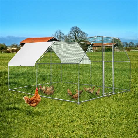 Buy VEVOR Large Metal Chicken Coop 10×12ft , Walk-in Hen Cage, Outdoor ...