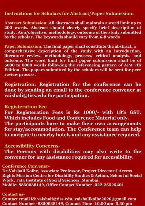 7th National Conference on Disability 2023. | School of Social Work ...