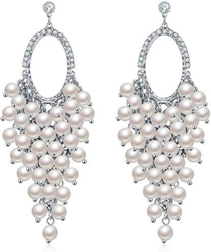 Buy Yellow Chimes Pretty Lady Adorable White Pearl Stylish Danglers ...