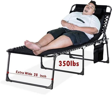 EZCHEER Oversize Folding Chaise Lounge Outdoor, 16 inch Extra High ...