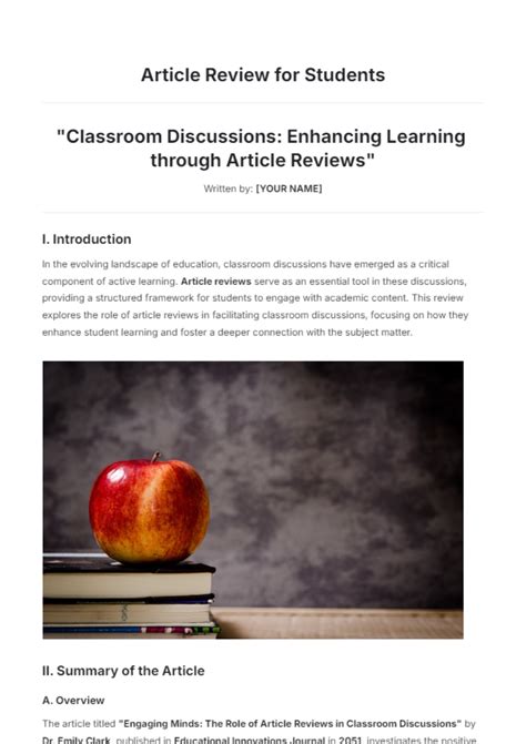 Image result for Article Review Examples