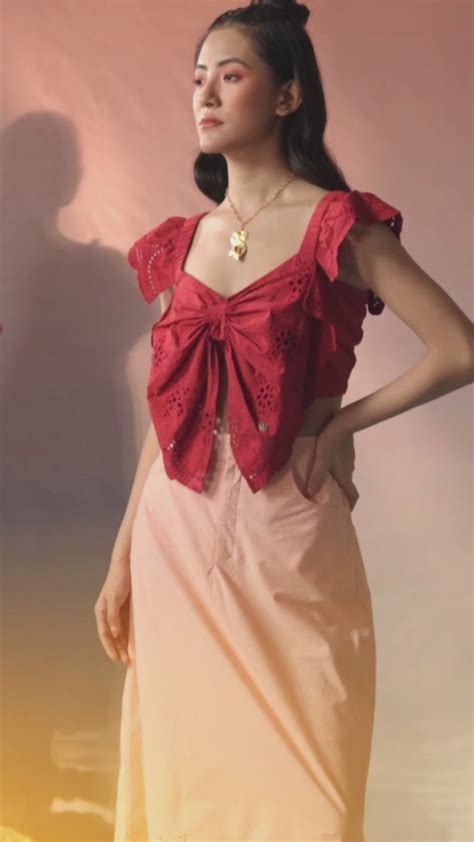 Western Era | Schiffli Top & Skirt Co-Ord Set | Bow Detail & Scalloped ...