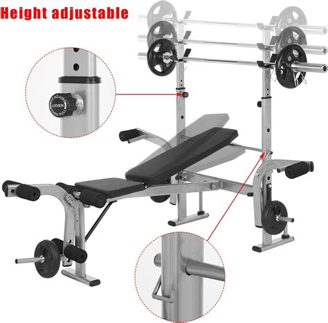 PSKOO Bench Press Set,Exercise Bench With Leg Curl | Ubuy India
